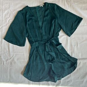 ❗️3/$15❗️Charlotte Russe | Fancy Teal Tied Waist Romper